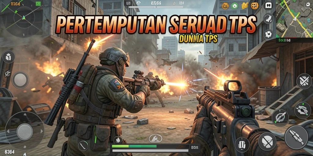 Gameplay mendebarkan dari 8364 dalam pertempuran TPS.