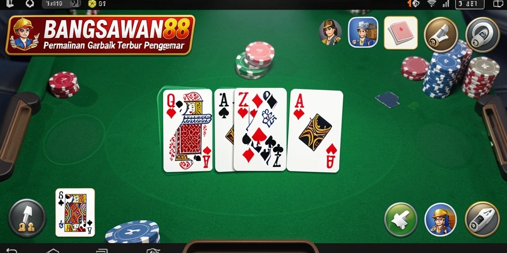 Screenshot BANGSAWAN88 menampilkan gameplay Gaple yang seru dan interaktif.
