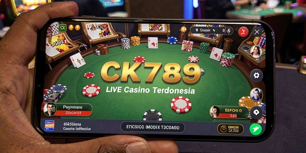 Tampilan gameplay Live Casino di CK789 dengan dealer profesional yang interaktif.