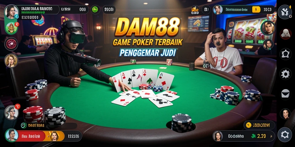 Gameplay poker menarik di DAM88 dengan fitur interaktif.