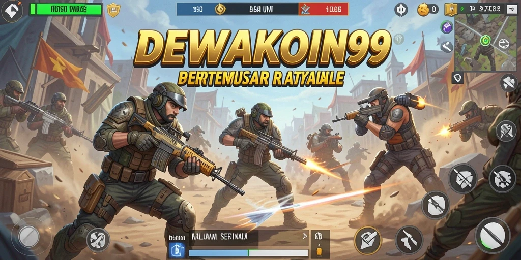 Screenshot gameplay DEWAKOIN99 yang menampilkan momen pertempuran intens.