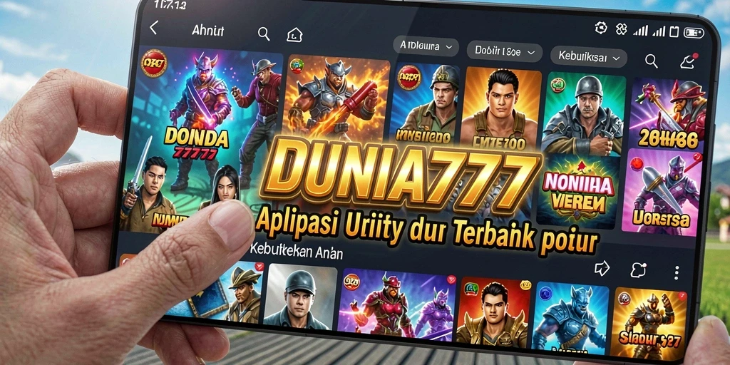 Tampilan utama DUNIA777 yang user-friendly untuk kebutuhan Utility.