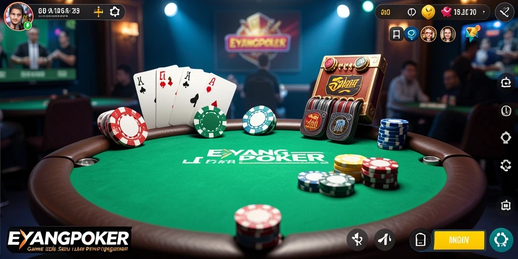 Screenshot gameplay EYANGPOKER yang menampilkan keseruan dan kemudahan play.