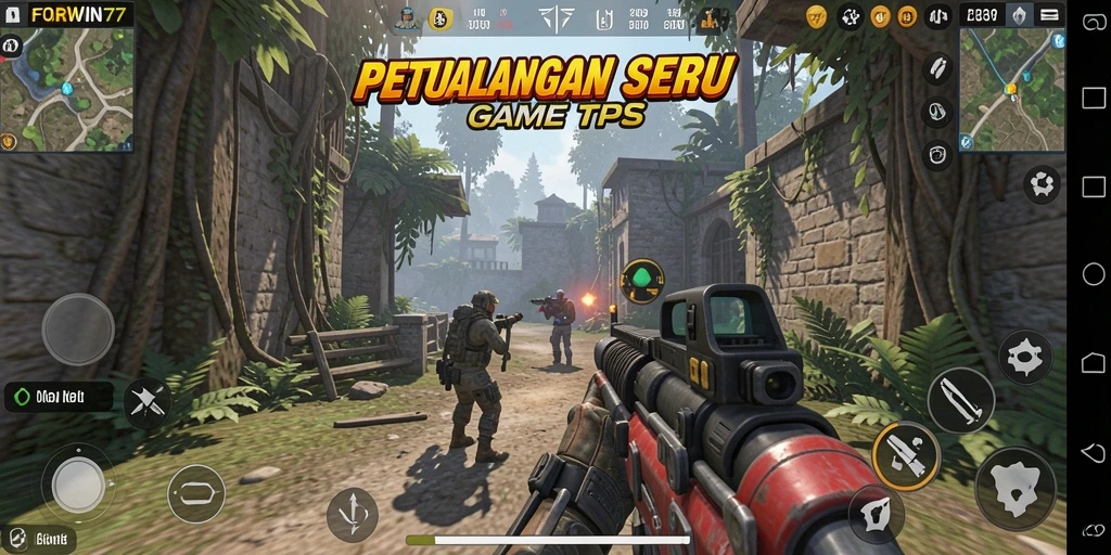 Tampilan gameplay seru dari FORWIN77 yang mengajak pemain bertempur di medan perang.