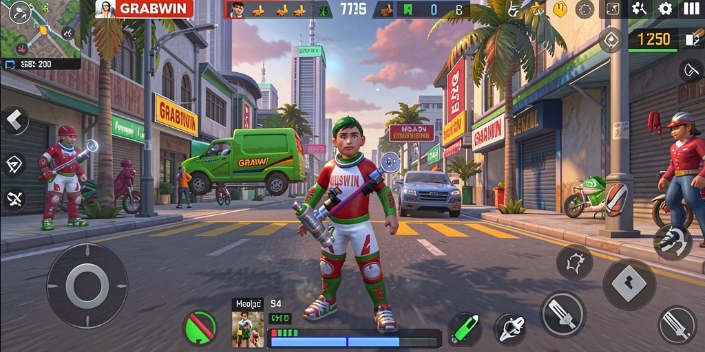 Tampilan antarmuka utama GRABWIN dengan fitur-fitur Utility.