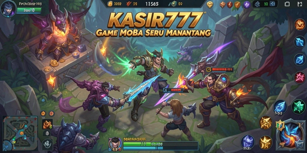 Tampilan gameplay seru di KASIR777 yang menampilkan pertarungan tim.