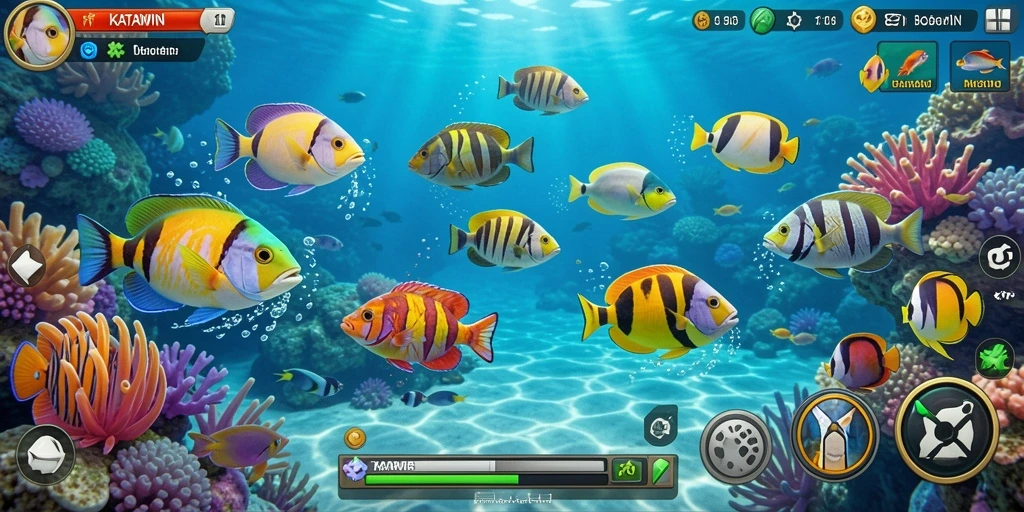 Gameplay seru menembak ikan di KATAWIN.