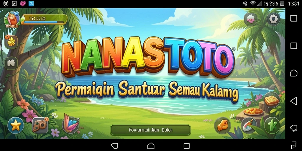 Tampilan gameplay yang ceria dan menyenangkan dari NANASTOTO.