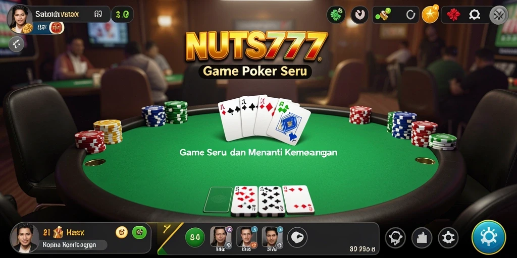 Gameplay poker yang mendebarkan di NUTS777.