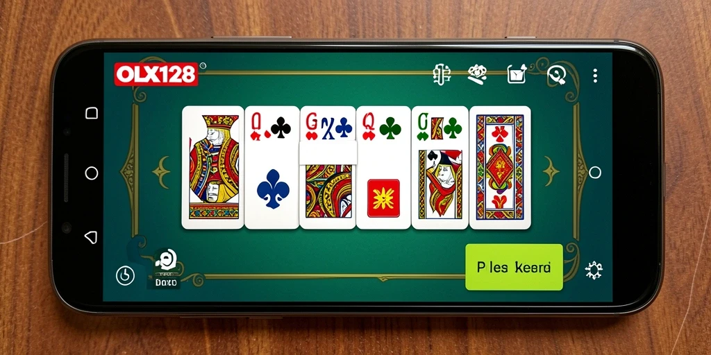Screenshot menampilkan permainan Domino yang seru di OLX128.