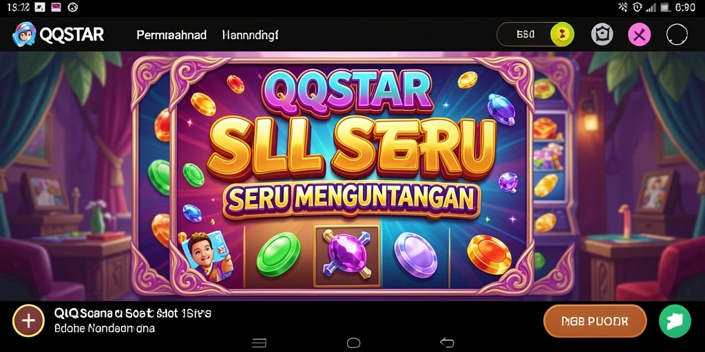 Tangkapan layar gameplay QQSTAR menampilkan keseruan permainan slot.