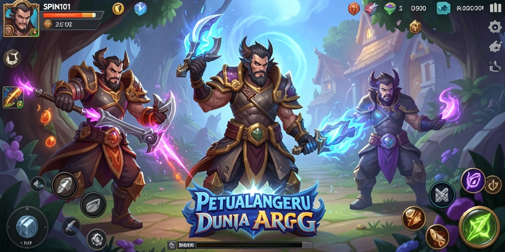 Tampilan gameplay SPIN101 yang seru dalam pertempuran ARPG.