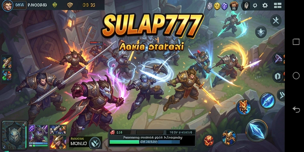 Screenshot SULAP777 menampilkan pertarungan seru antar pemain MOBA.