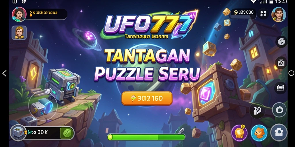 Tampilan gameplay seru serta tantangan Puzzle di UFO777.